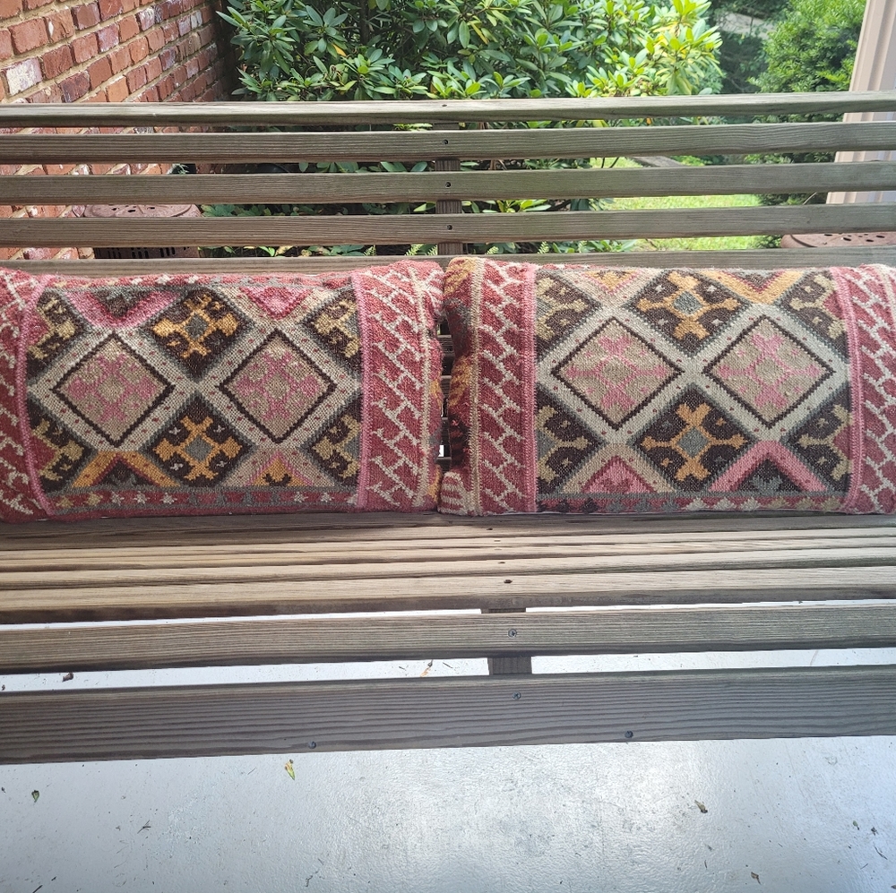 Boho woven pillows set